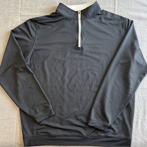 Peter Millar Black Quarter-Zip Performance Polo